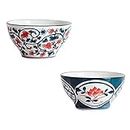 ARQIVO Porcelain Japanese Style Ceramic Bowls Set with Gift Box, for Cereal, Salad, Soup, Pho, Ramen, Dessert, Rice, Noodle, Pasta Bowl Set - Microwave Safe, Stackable (Pack of 2)