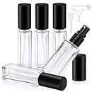 Segbeauty Mini Perfume Atomizer, 5 Set of 10ML Clear Glass Travel Perfume Spray Bottles Refillable, Empty Tiny Sprayer Fragrance Scent Sample Spray Containers Portable Cosmetics Dispensing Bottle