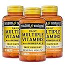 MASON NATURAL Daily Multiple Vitamins with Minerals - 24 Essential Vitamins and Minerals, All in One Multivitamin, Supports Overall Health, 60 Tablets (Pack of 3)