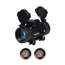Goetland 30mm Reflex Rifle Scope Red & Green Dot Sight with Flip Up Lens Cover & Mounts