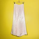 Pantalones de pierna ancha sedosa de colección XS 23" cintura rosa floral seda lencería salón para dormir