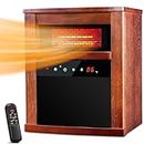Air Choice Infrared Heater, 1500W Electric Space Heater for Indoor Use with 3 Modes, Thermostat, Remote &12h Timer, Portable Heater with Overheat & Tip-Over Protection, Room Heater for Bedroom, Office