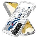 Candykisscase Case for Samsung Galaxy S21, Galaxy S21 Cover, R2D2 Astromech Droid Robot Pattern Shock-Absorption Hard PC and Inner Silicone Hybrid Dual Layer Armor Defender Case for Samsung Galaxy S21