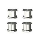 WSK Premium Hardware Stainless Steel Glossy Finish Round Model Sofa Leg 50 MM / 2 Inch Height Pack of 4 Pcs SL1108H2-004