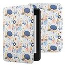 SwooK Classic Printed Magnetic Flip Cover Case for All New Kindle 10th Generation 2019 Release Model: J9G29R Flip Case Smart Folio Cover Case (Not for 10th Gen 2018 Kindle) (Botanical Garden)