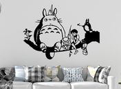 Calcomanía de vinilo Totoro and Friends diseño inspirado en anime arte de pared pegatina de vinilo