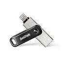 SanDisk iXpand Go USB 3.0 Flash Drive, 256GB,Silver/Black