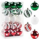 Christmas Balls Ornaments for Xmas Tree- 30Pcs Shatterproof Christmas Tree Decorations, 2.36" Hanging Balls Muti-Color Christmas Ball Ornaments Set for Holiday Party Decoration Perfect Super Bulbs