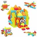 PicassoTiles 120pcs HedgehogTiles Building Block, Stacking Interlock Teeth Construction Sensory Gift STEM Toy for Kids Toddlers Age 3 + PTB120