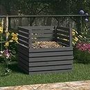 Home & Garden Composter Grigio 80x80x78 cm legno massello pino