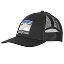 Patagonia Line Logo Ridge LoPro Trucker Hat Unisex Adult Hat, Unisex_Adult, Beret, 38285, Black, One Size