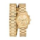 Michael Kors Stainless Steel Analog Gold Dial Women Watch-Mk7452, Gold Band