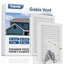Zepoty 2-Pack Paintable Gable Vents - 12" x 18" Aluminum with Screen, Maximize Ventilation in Attics and Sheds, Vent Opening: 10" x 16"