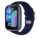 Compatible with Wyze Watch 47mm Band, Lamshaw Strap Women/Man Replacement Silicone Wristbands Strap/Bands Accessories with Metal Button Compatible for Wyze Watch 47mm Smartwatch (Blue)