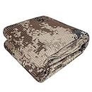 GRVCN Camo Burlap Cradle Mesh Fabric - 75D Camouflage Netting Cover for Hunting Ground Blinds, Camping Military Tree Stands