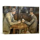 Vault W Artwork 'The Card Players' by Paul Cezanne Painting Print on Wrapped Canvas in Brown/Gray/Yellow | 17.58 H x 22 W x 1.5 D in | Wayfair