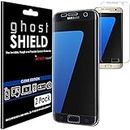 TECHGEAR [2 Pack] Screen Protectors to fit Samsung Galaxy S7 [ghostSHIELD Edition] Genuine Reinforced Flexible TPU Screen Protector Guard Covers with Full Screen Coverage inc Curved Screen