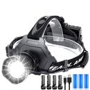 Super Bright Waterproof Head Torch Headlight LED CREE USB Rechargeable Headlamp`