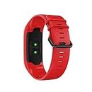KINOEHOO Replacement Strap Compatible with Polar A360 A370 Stainless Steel Strap Soft Silicone Watch Straps (Red)
