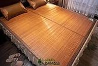 Green Bamboo Blossom Mat - Single (Size : 31.5 x 75;Brown)