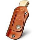 Handmade Leather Sheath for the Buck 110 & 112 Ranger Folding Knife (Knife not included), Retention Adjustable, Fit 1.5'' and 1.75'' Wide Belt