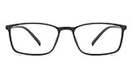 LENSKART BLU | Zero Power Blue Cut Computer Glasses | Anti Glare, Lightweight & Blocks Harmful Rays | UV Protection Specs | Men & Women | Medium | LB E13527