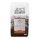 Jim’s Organic Coffee – Double Chocolate, All Natural Flavored Blend – Light Roast, Ground Coffee, 12 oz Bag