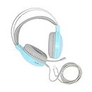 Gaming Headset, Exquisite Cool Microphone Headset Fashionable Soft Durable for Women for Listening to Music for Computer Game Hardware for Men(Blue)
