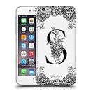 Head Case Designs Officially Licensed Nature Magick Letter S B & W Floral Monogram 2 Soft Gel Case Compatible with Apple iPhone 6 Plus/iPhone 6s Plus