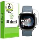 IQShield Screen Protector Compatible with Fitbit Sense 2 / Fitbit Versa 4 (6-Pack) Anti-Bubble Clear TPU Film