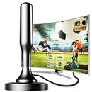 Digital HDTV Antenna Long Range Reception with Magnetic Base, 4K 1080P HDTV Free for All Local TV Channels, Support VHF/UHF with 10FT Cable
