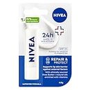 NIVEA Lip Balm Repair and Protect with SPF15+ 4.8g, Protective Lip Moisturiser with 24 moisture care