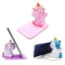 Unicorn Phone Holder - 3 Pack Adjustable Stand - Lovely Animal Desktop Cell Phone Stand, Creative Cartoon Multi-function Desk Phone Stand, SmartPhone Dock, Accessories Desk, Unicorn Gift for Girl