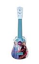 LEXIBOOK Disney Frozen Elsa My First Guitar for children, 6 nylon strings, 21’’ long, guide included, blue / purple, K200FZ