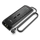 Monster Power Strip Surge Protector - Up to 6 Feet in Cord Length - Extension Cord with up to 12 Outlets and 4 USB Ports - Power Surge Protector Ideal for Home Appliances and Gadgets