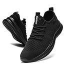 CAIQDM Basket Homme Chaussure Modae Running Sneakers Casual Marche Sport Basquettes Outdoor Gym Fitness Respirante Course Chaussures Noir 44 EU