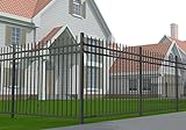 XCEL Fence ® Black Steel Anti-Rust Fence Panel - Sharp End Pickets - 6.5ft W x 5ft H - Easy Installation - for Residential, Outdoor, Yard, Garden, 3-Rail, One Post Included
