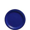 Amscan 640013.105 Disposable Bright Royal Blue Big Pack Paper Plates Party Supplies, 7", 50ct