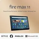 Amazon Fire Max 11 tablet, vivid 11” display, all-in-one for streaming, reading, and gaming, 14-hour battery life, optional stylus and keyboard, 64 GB, Gray, without lockscreen ads
