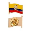 Educador Country Flag Lapel Pin Enamel Made of Metal Souvenir Hat Men Women Patriotic Ecuadorian (Waving Flag Lapel Pin)