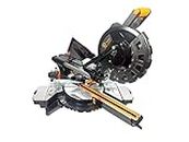 VOLTZ VZ-MS255 Miter Saw 2400W 10" with Dual Bevel Sliding Compound Miter Saw with Laser & LED Light 4500 RPM 255mm Saw Blade Dia & 80T TCT Blade, Professional Miter Saw