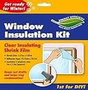 Indoor Window Insulation Kit Draught Draft Excluding Shrink for Winters - Clear Window Seal Kit to Avoid Condensation in Winters - Window Heat Blocker - Insulated Window Protection Film 1m x 1.5m (1)