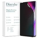 [2 Pack] DIACUBE Privacy Screen Protector for Galaxy S10 5G Full Glue Adhesive Flexible Full Coverage Soft PET+EPU Film Anti-Spy Anti-Peep Scratch Resistant Self-Healing Easy Installation Ultrasonic Fingerprint Compatible Premium Quality