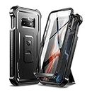 Dexnor for Samsung S10e Case, [Built in Screen Protector and Kickstand] Heavy Duty Military Grade Protection Shockproof Protective Cover for Samsung S10e - Black