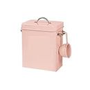 SSWERWEQ Caja Almacenaje Laundry Detergent Powder Storage Tin Box Lightweight Large Capacity Grain Organizer Container Sealed Box with Spoon Airtight Lid (Color : Pink)