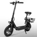 Electric Scooter for Adults Foldable Scooter with Seat & Carry Basket E Mopeds