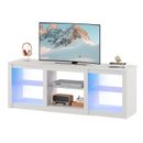 Mueble Para TV Con Luces LED Para Televisores Hasta 65" Con Estantes De Vidrio