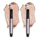 Julep Eyeshadow 101 Creme to Powder Waterproof Eyeshadow Stick Duo, Champagne Shimmer and Pearl Shimmer