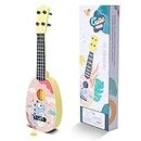 YOLOPLUS+ 15 Inch Toddler Ukulele Guitar Toy 4 Strings Mini Guitar for Kids - Children Musical Instruments Educational Learning Toy (17 inch Pink Color)