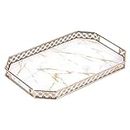 Decorative Tray, Vanity Tray for Perfume Organizer, Metal Mirrored Jewelry Makeup Display with Handles, Decorative Centerpiece for Coffee Table, Dining Table, Bathroom, Dresser